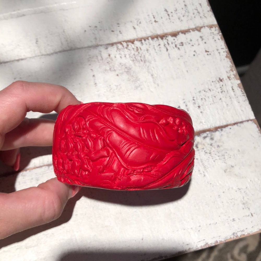 Red cuff bracelet